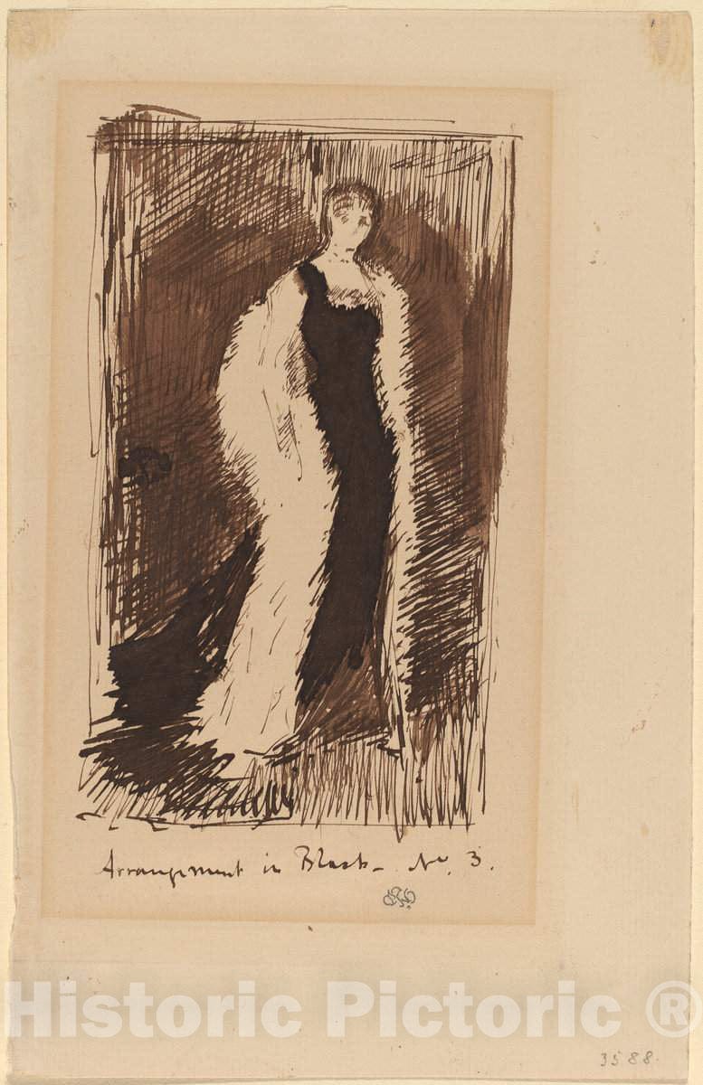 Art Print : James McNeill Whistler, Arrangement in Black - No.3, 1881 - Vintage Wall Art