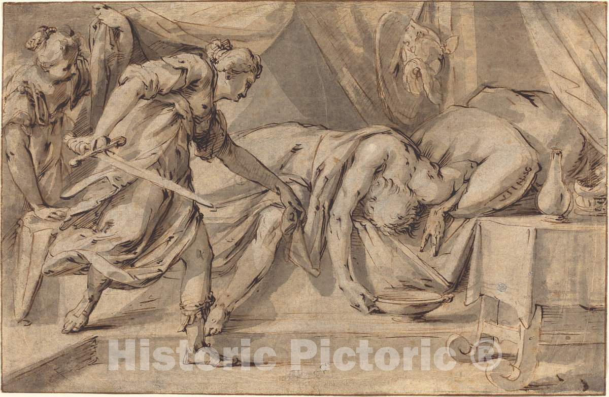 Art Print : Hans von Aachen, Judith and Holofernes - Vintage Wall Art