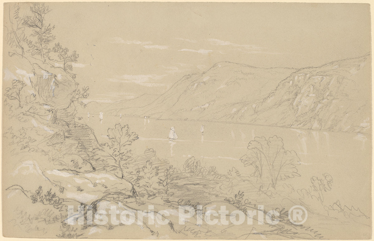 Art Print : John William Casilear, North from Storm King, 1850s - Vintage Wall Art