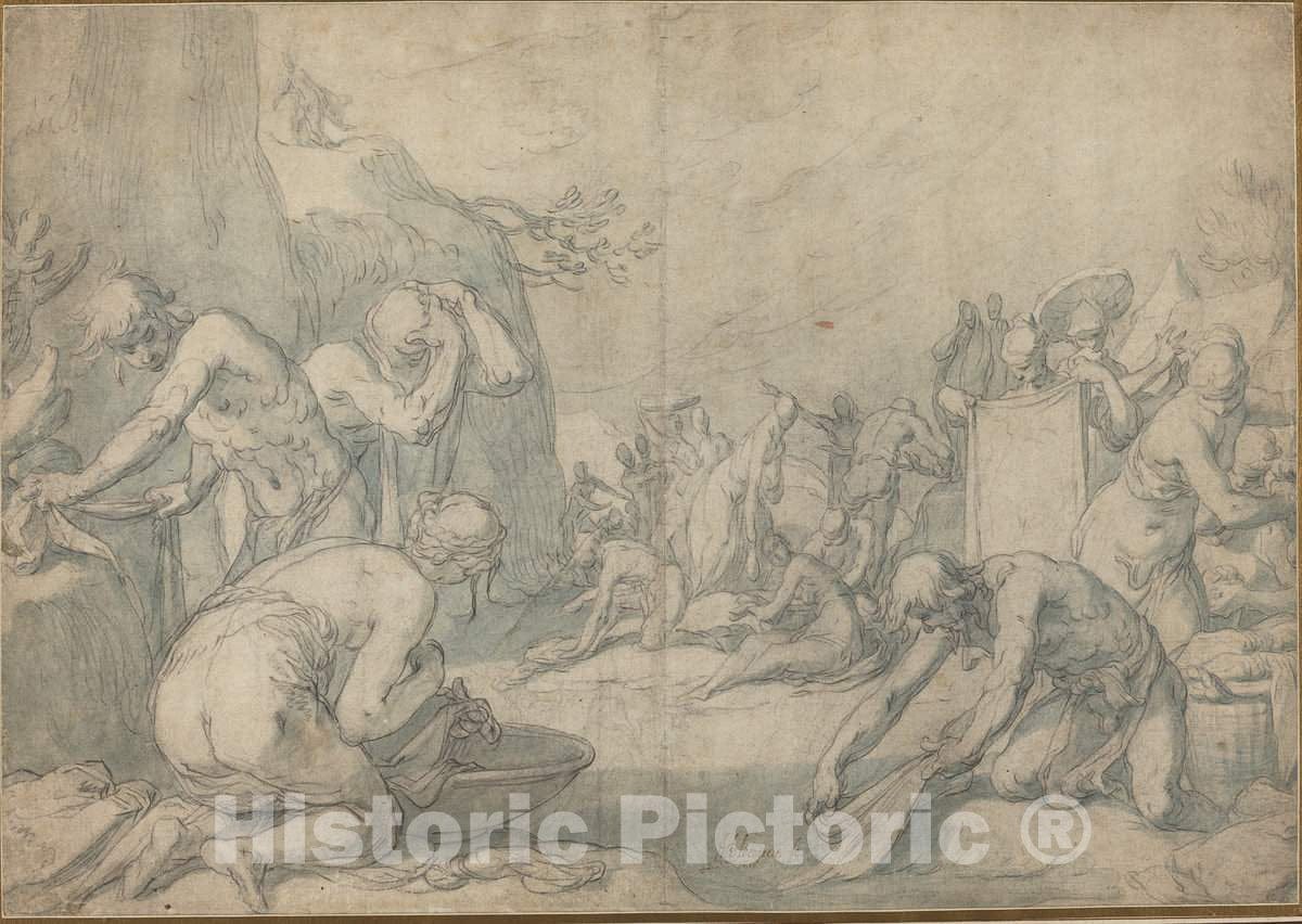 Art Print : Abraham Bloemaert, Ritual Washing of The Israelites, 1606 - Vintage Wall Art