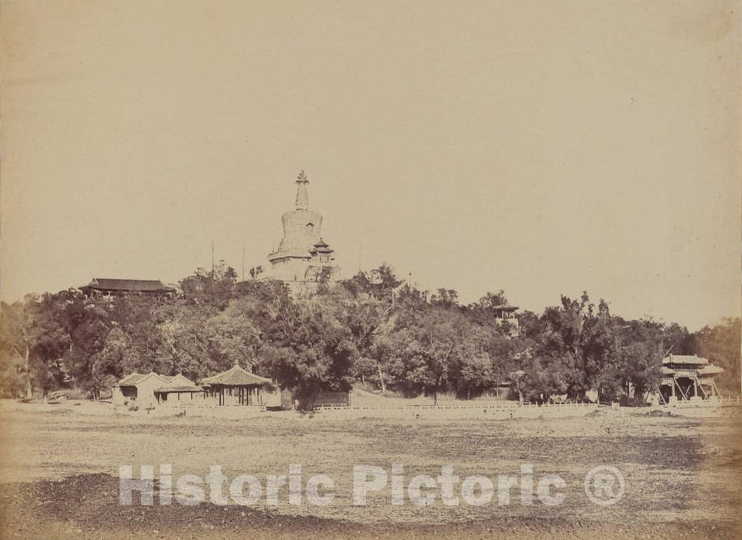 Art Print : Felice Beato, The Great Pagoda in The Imperial Winter Palace, Pekin, October 29, 1860, 1860 - Vintage Wall Art