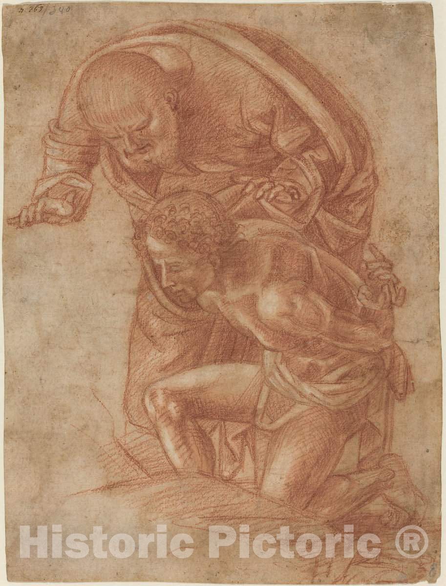 Art Print : Luca Signorelli, The Sacrifice of Isaac, c. 1500 - Vintage Wall Art