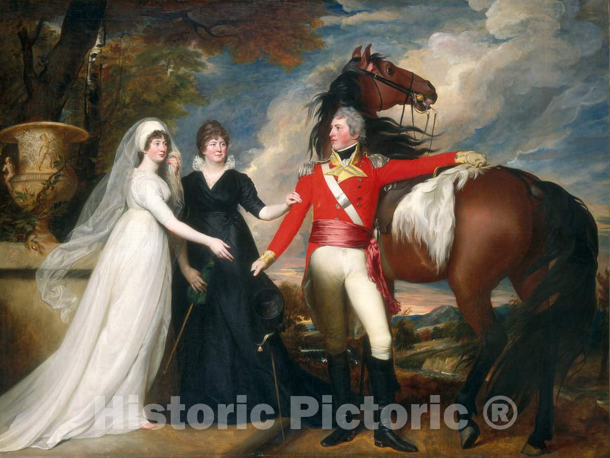 Art Print : John Singleton Copley, Colonel William Fitch and His Sisters Sarah and Ann Fitch, c.1801 - Vintage Wall Art