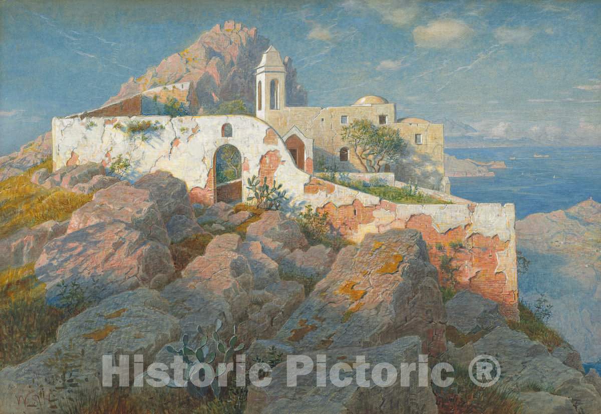 Art Print : Haseltine, Santa Maria a Cetrella, Anacapri, c. 1892 - Vintage Wall Art