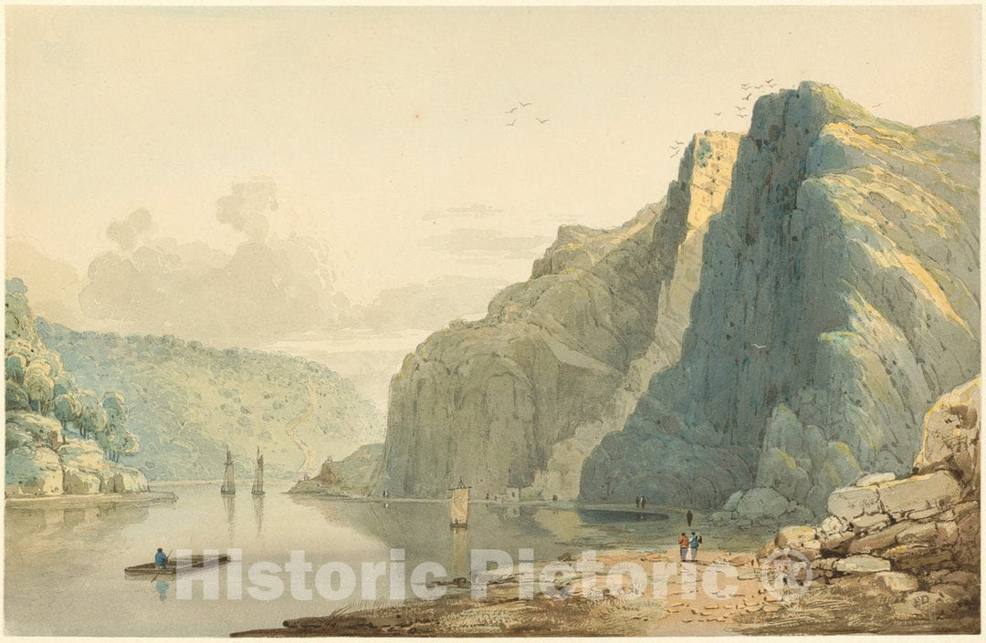 Art Print : Francis Danby, Saint Vincent's Rocks and The Avon Gorge, c.1817 - Vintage Wall Art