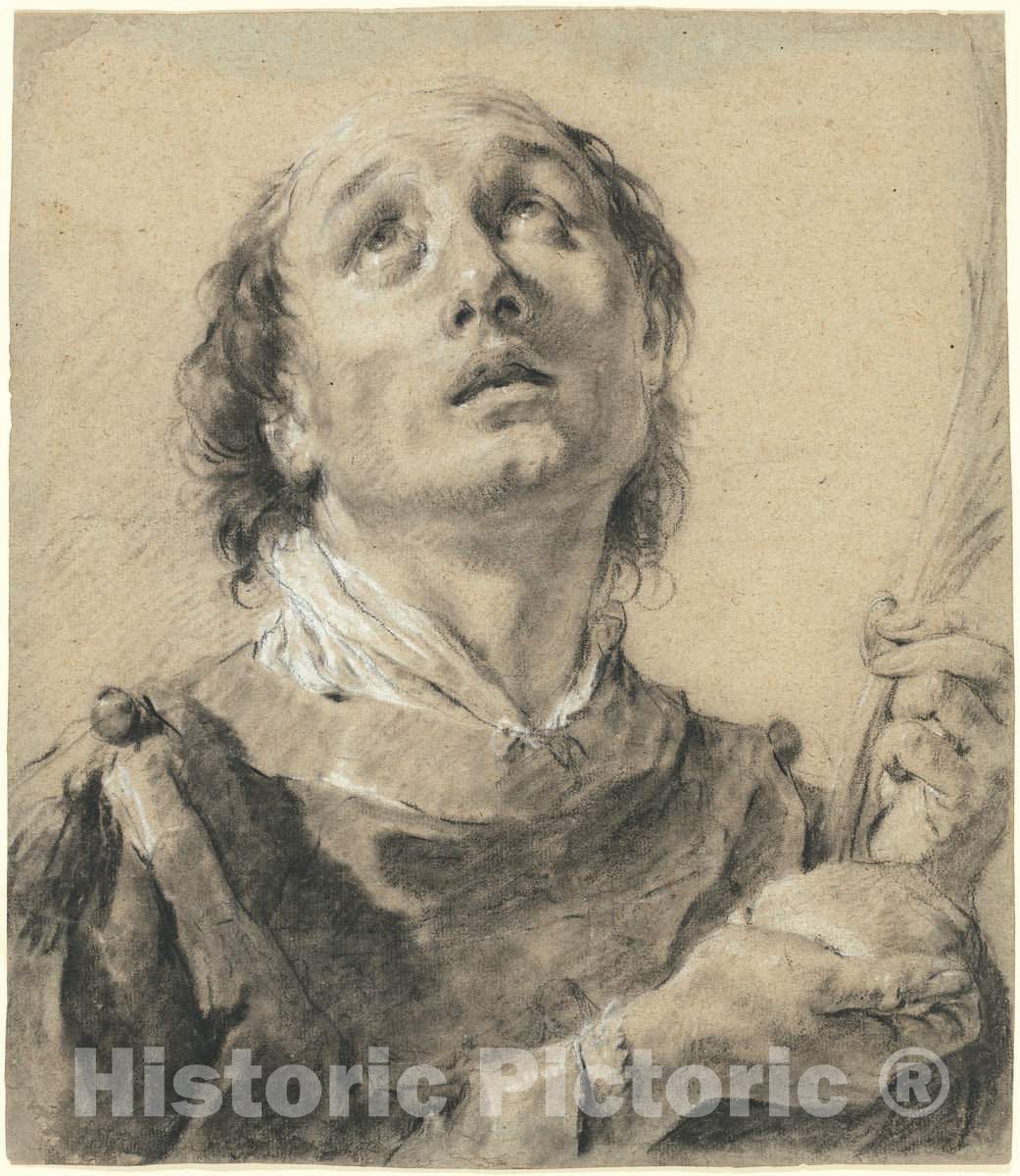 Art Print : Giovanni Battista Piazzetta, Saint Stephen, Late 1730s - Vintage Wall Art