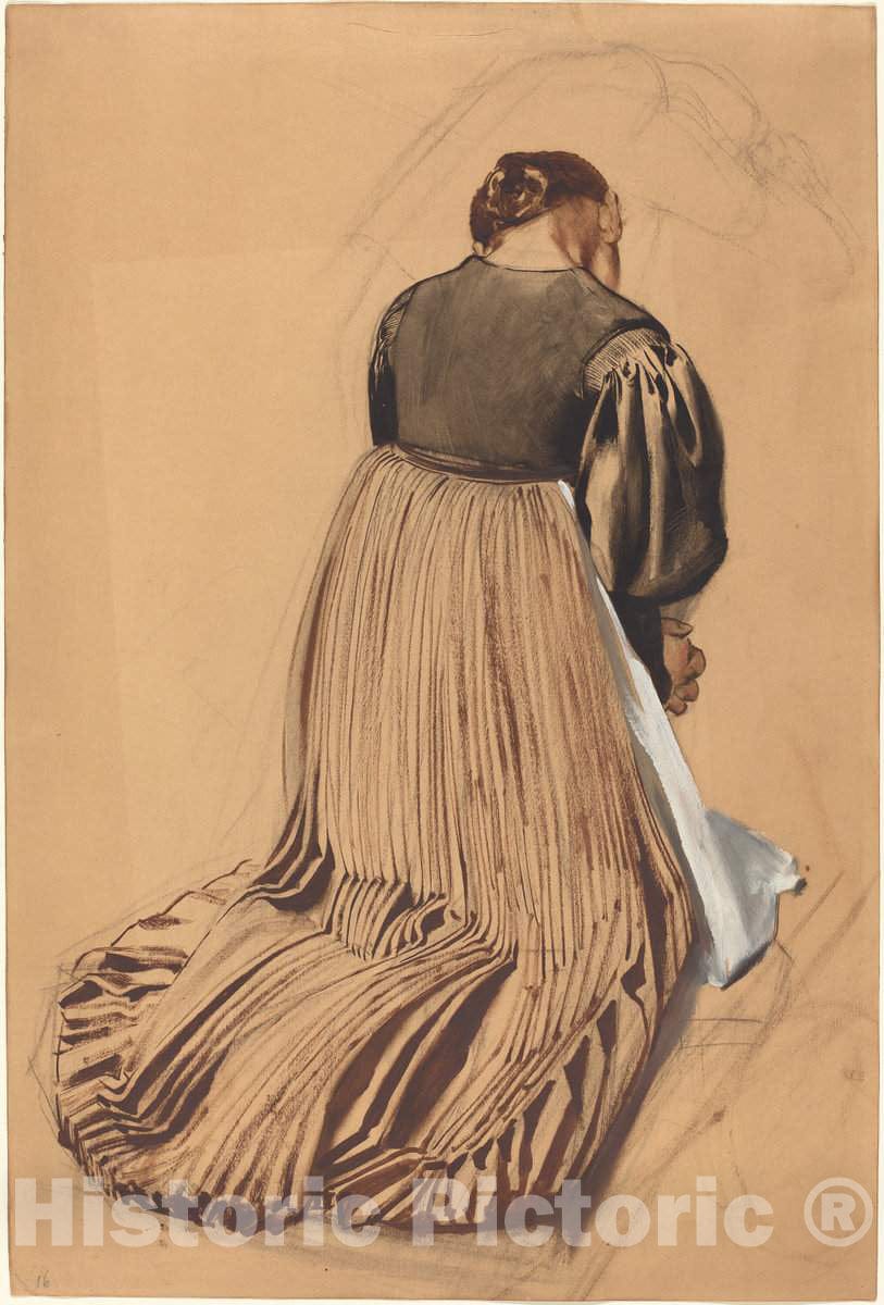 Art Print : Konrad BÃ¶se, Kneeling Woman from Behind, c. 1909 - Vintage Wall Art