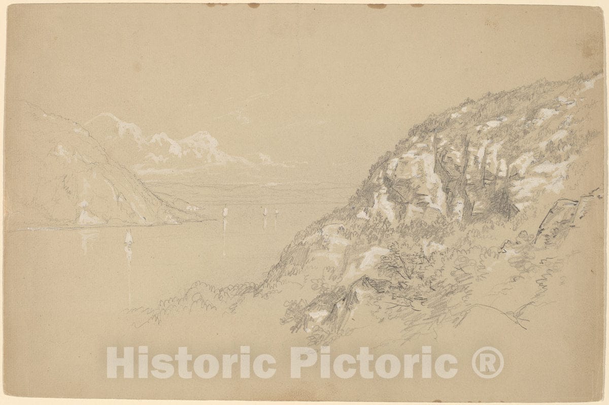 Art Print : John William Casilear, Hudson Highlands, 1860s - Vintage Wall Art