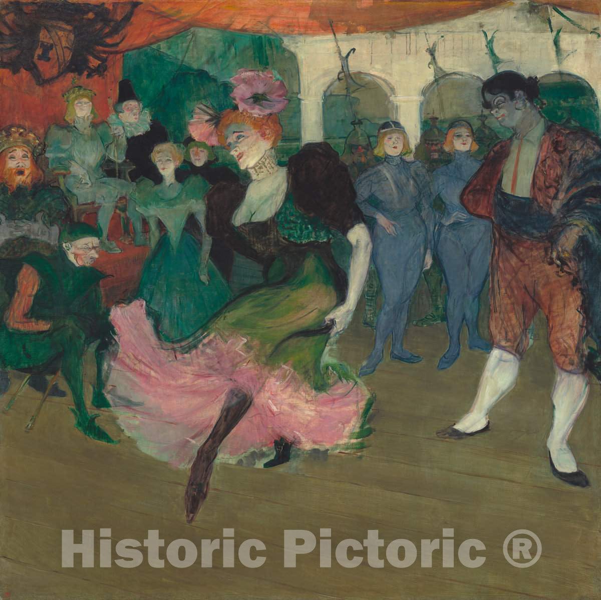 Art Print : Henri de Toulouse-Lautrec, Marcelle Lender Dancing The Bolero in ChilpÃ©ric, 1895-1896 - Vintage Wall Art