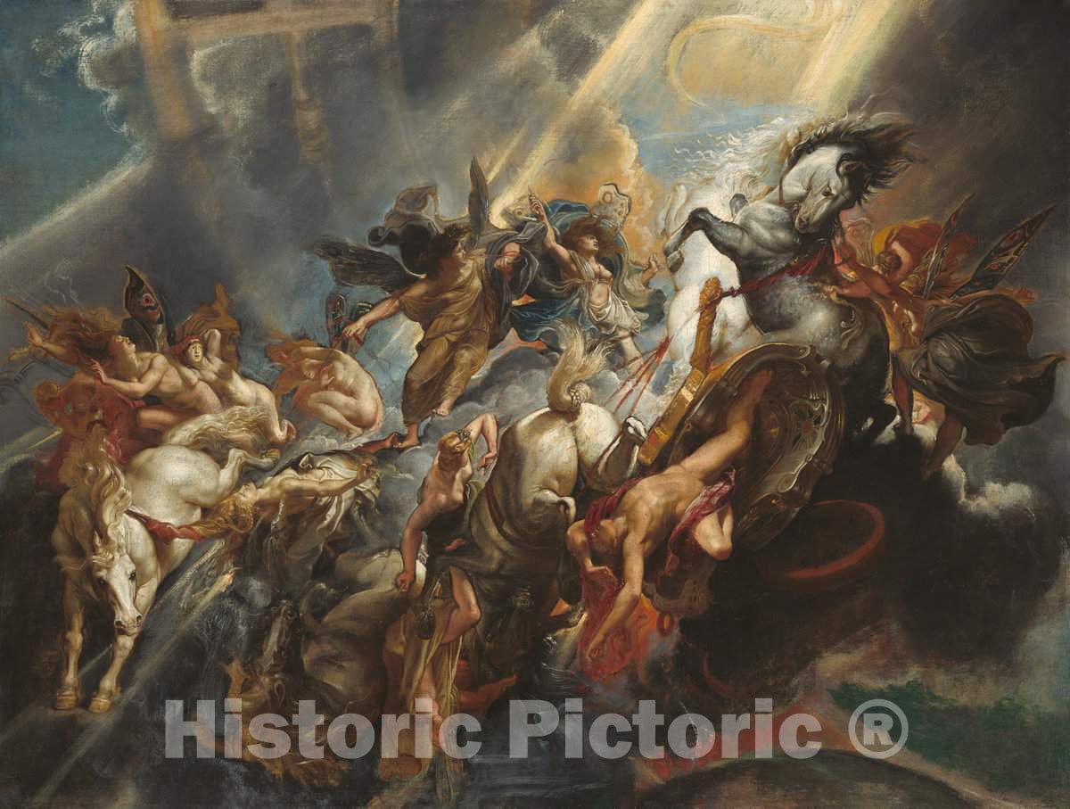 Art Print : Sir Peter Paul Rubens, The Fall of Phaeton, c.1606 - Vintage Wall Art