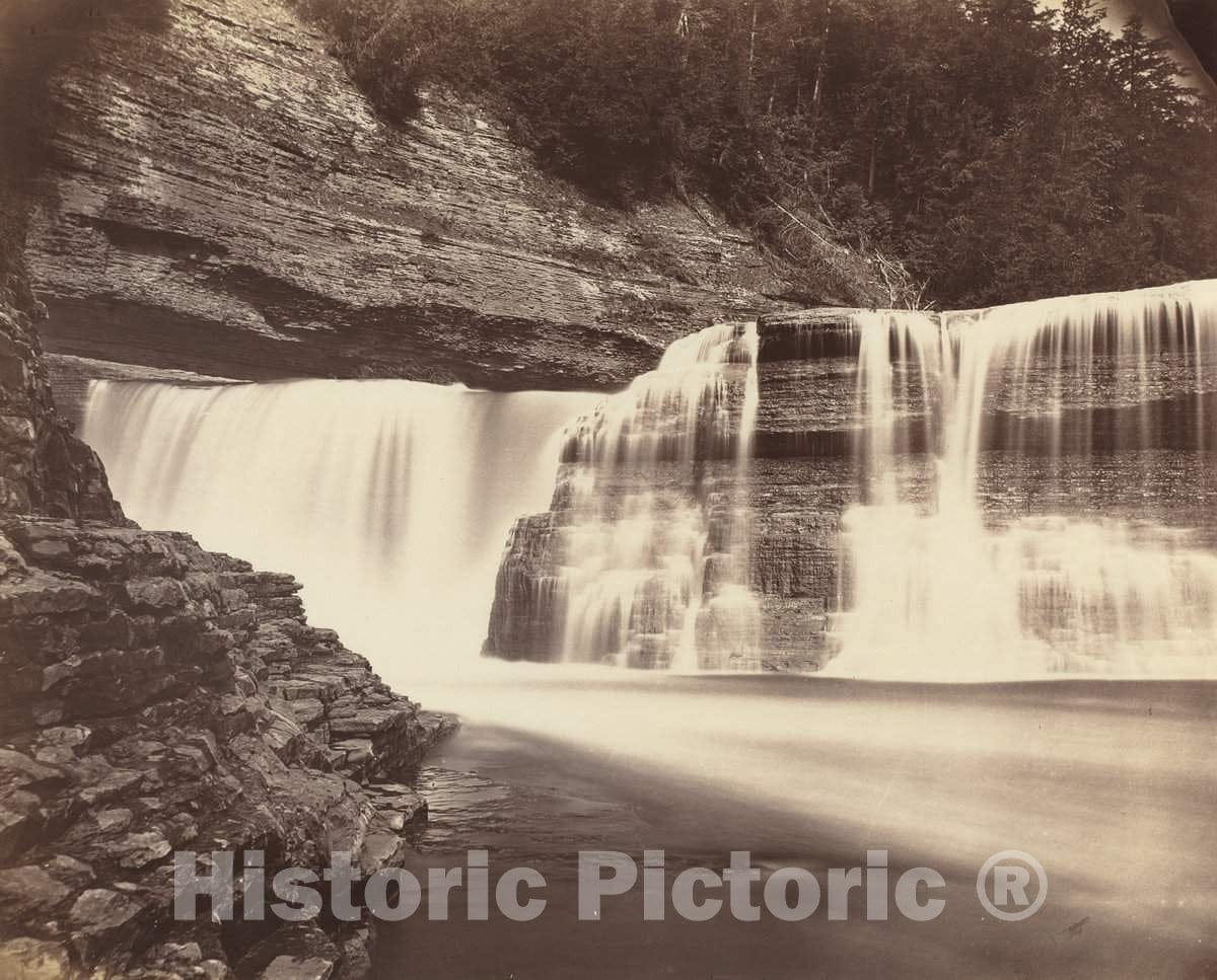 Art Print : Trenton Falls, New York, c. 1870 - Vintage Wall Art