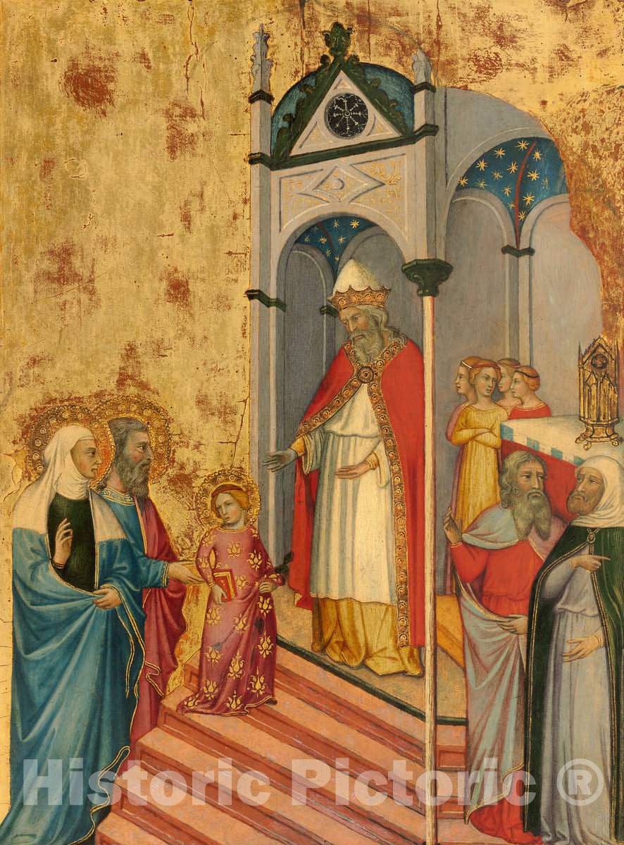 Art Print : Di Bartolo, The Presentation of The Virgin in The Temple, c.1403 - Vintage Wall Art