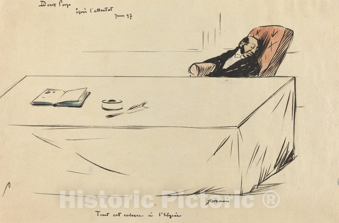 Art Print : Louis Forain, Apres l'attentat, Juin '97, 1897 - Vintage Wall Art