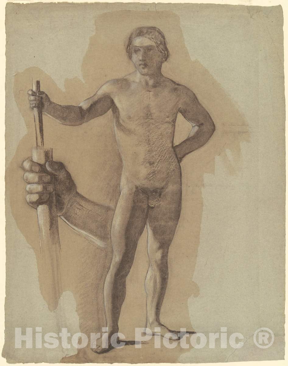 Art Print : Vanderlyn, Study for The Landing of Columbus, c. 1842 - Vintage Wall Art