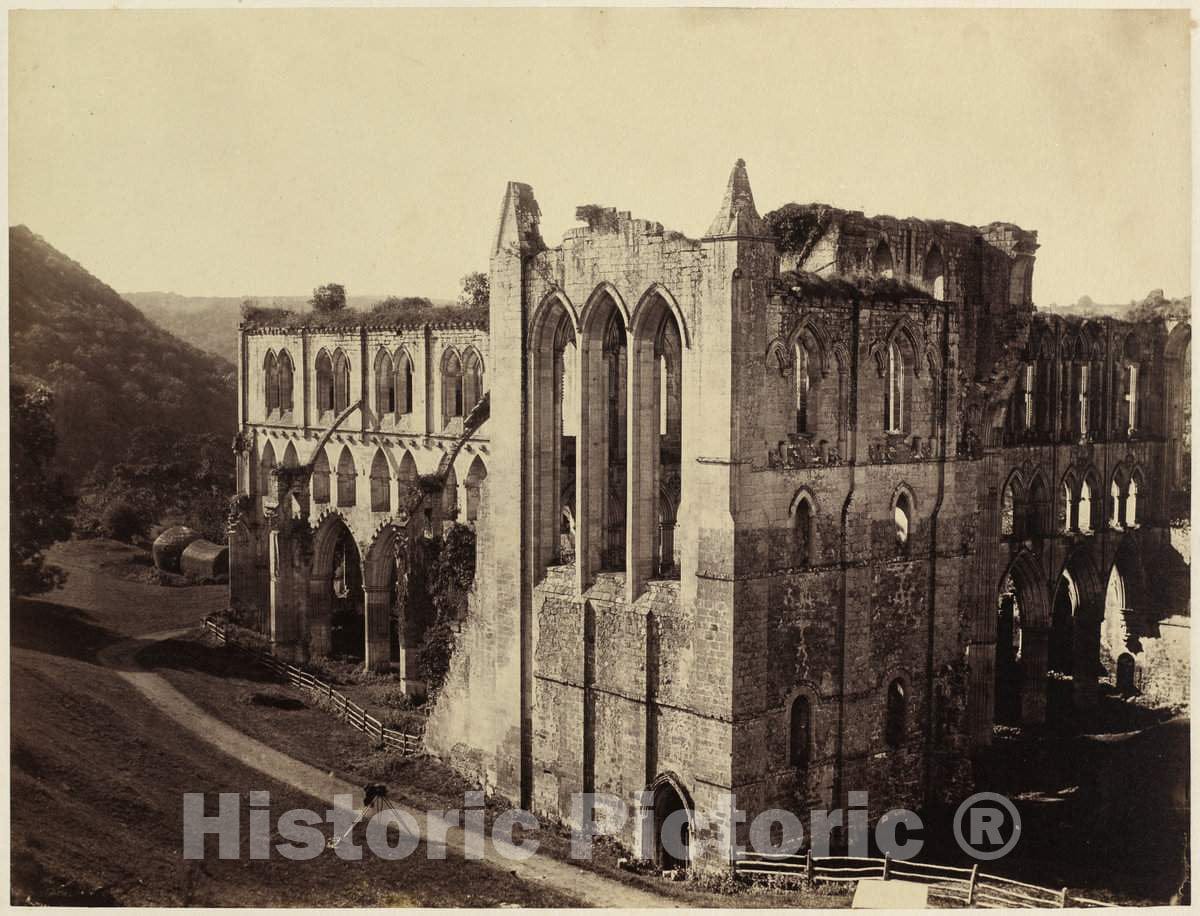 Art Print : Roger Fenton, Rievaulx Abbey, The North Transept, 1854 - Vintage Wall Art