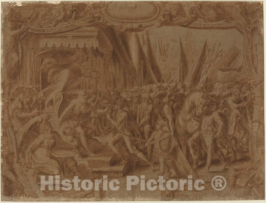 Art Print : Historical Scene, 16th Century - Vintage Wall Art