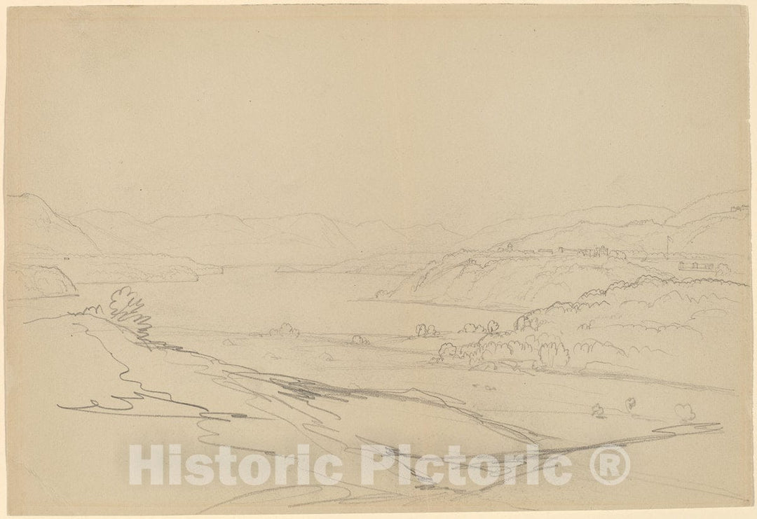 Art Print : John William Casilear, West Point from Storm King - Vintage Wall Art