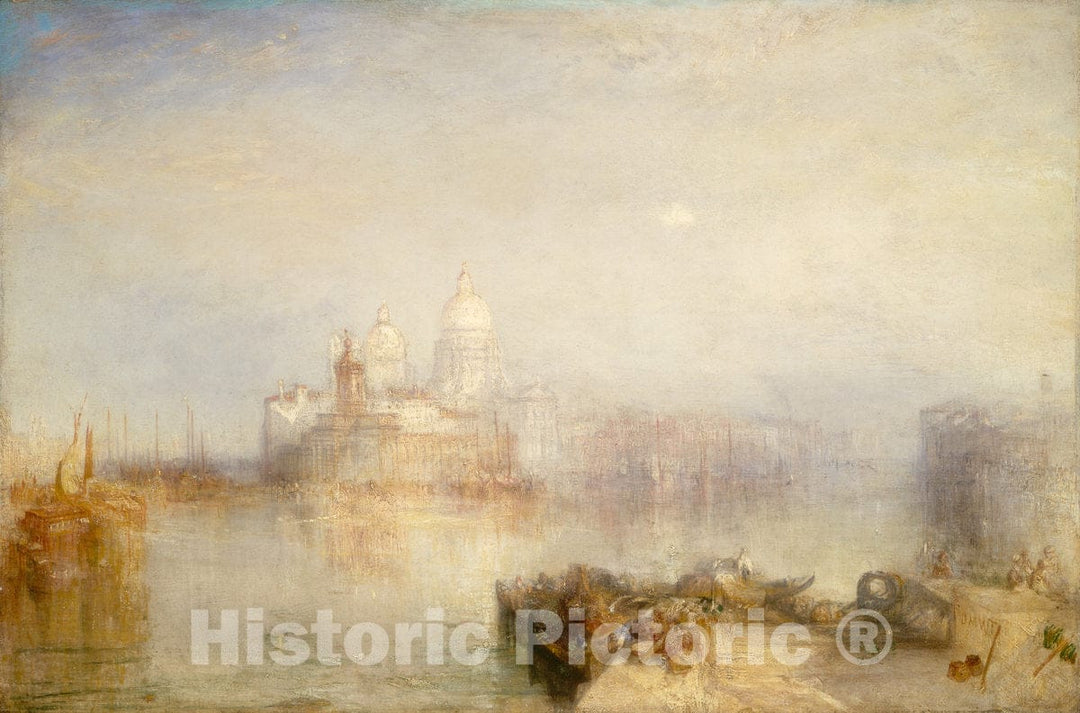 Art Print : Joseph Mallord William Turner, The Dogana and Santa Maria Della Salute, Venice, 1843 - Vintage Wall Art