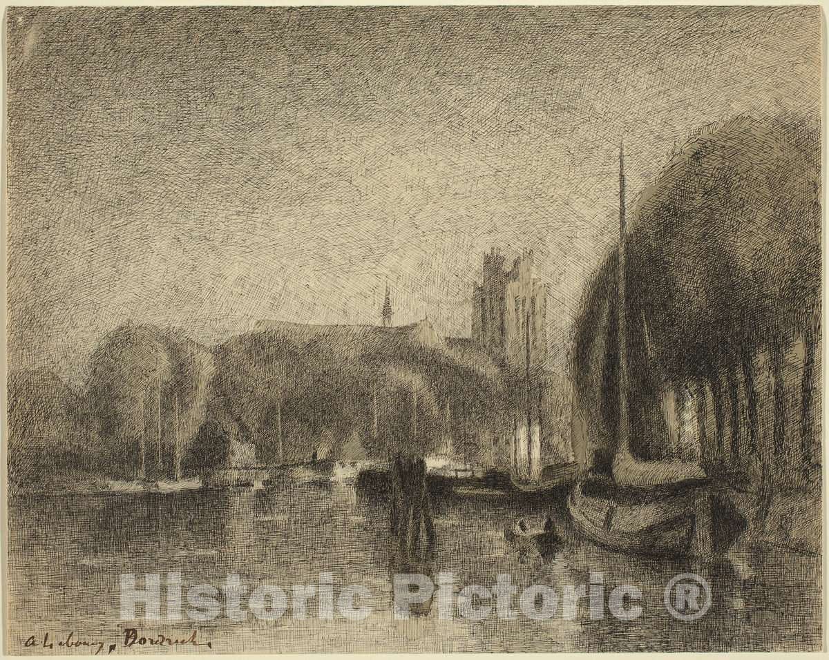 Art Print : Albert Lebourg, Harbor in Dordrecht, c.1896 - Vintage Wall Art