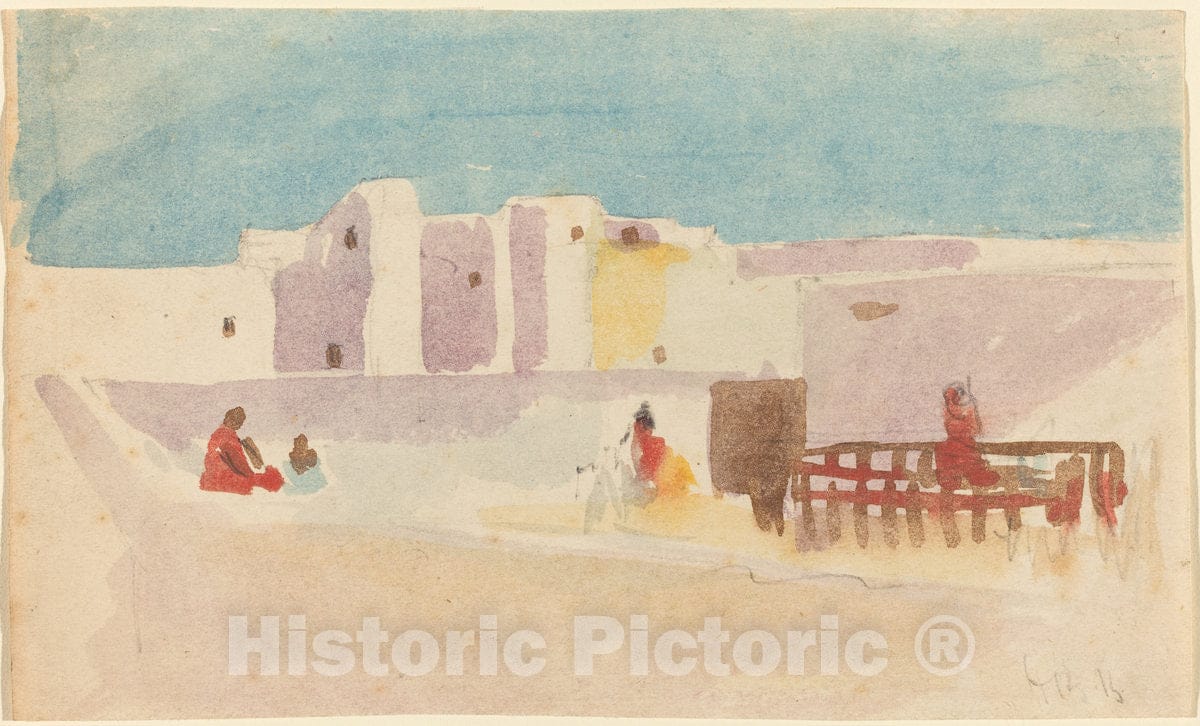 Art Print : Hercules Brabazon Brabazon, Walls of a North African City - Vintage Wall Art