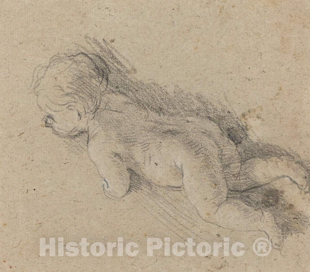 Art Print : Baldassare Franceschini, Baby [Verso], Late 1650s - Vintage Wall Art