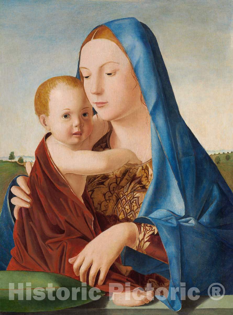 Art Print : Antonello da Messina, Madonna and Child, c. 1475 - Vintage Wall Art