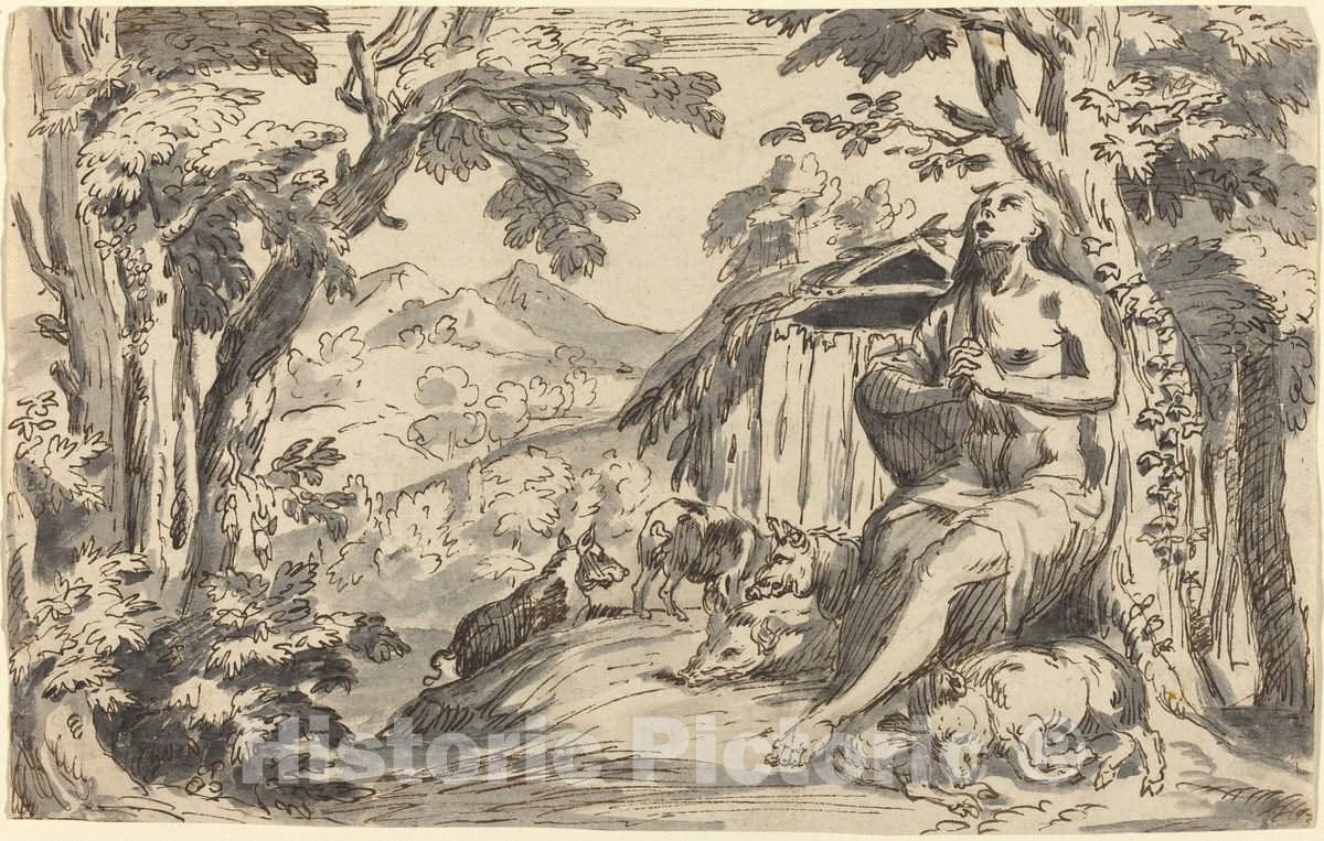 Art Print : Pietro Testa, The Prodigal Son, 18th Century - Vintage Wall Art