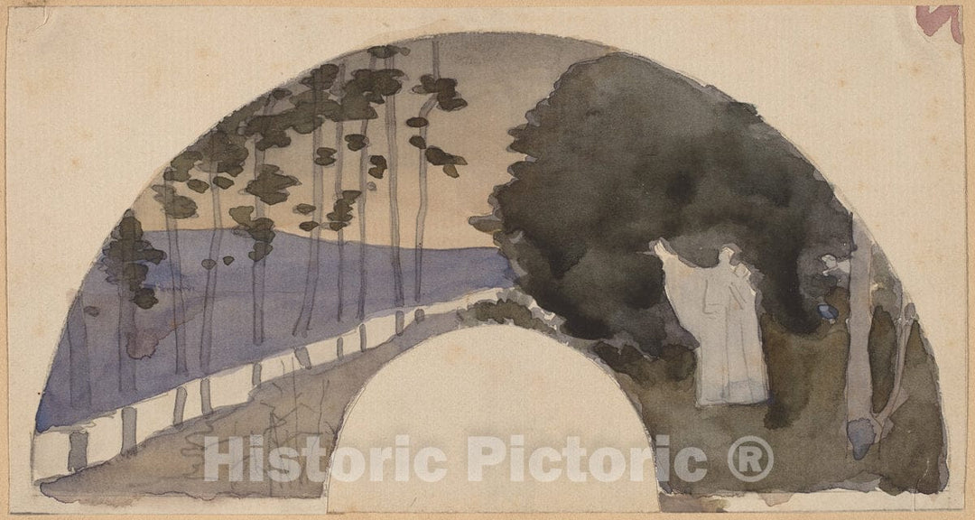 Art Print : Charles Sprague Pearce, Study for an Archway, c.1894 - Vintage Wall Art