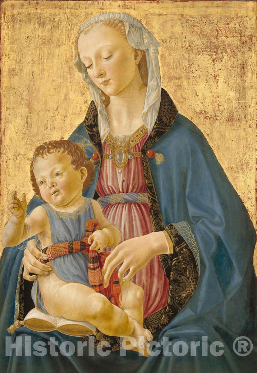 Art Print : Domenico Ghirlandaio, Madonna and Child, c.1473 - Vintage Wall Art