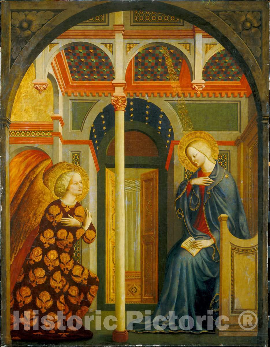 Art Print : Masolino da Panicale, The Annunciation, c.1424 - Vintage Wall Art