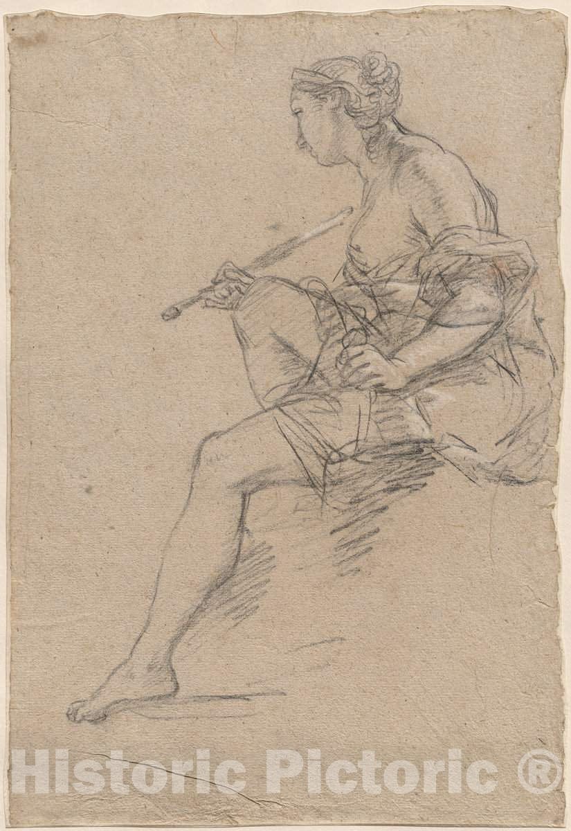 Art Print : Etienne Parrocel, Study for an Allegory of Painting, c. 1750 - Vintage Wall Art