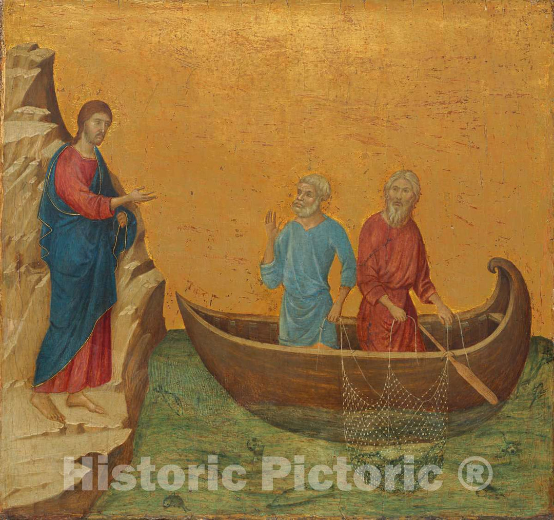 Art Print : Duccio di Buoninsegna, The Calling of The Apostles Peter and Andrew, c.1310 - Vintage Wall Art