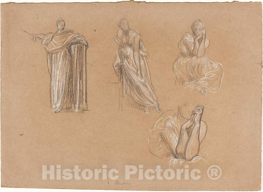 Art Print : Frederic, Lord Leighton, Figure Studies - Vintage Wall Art