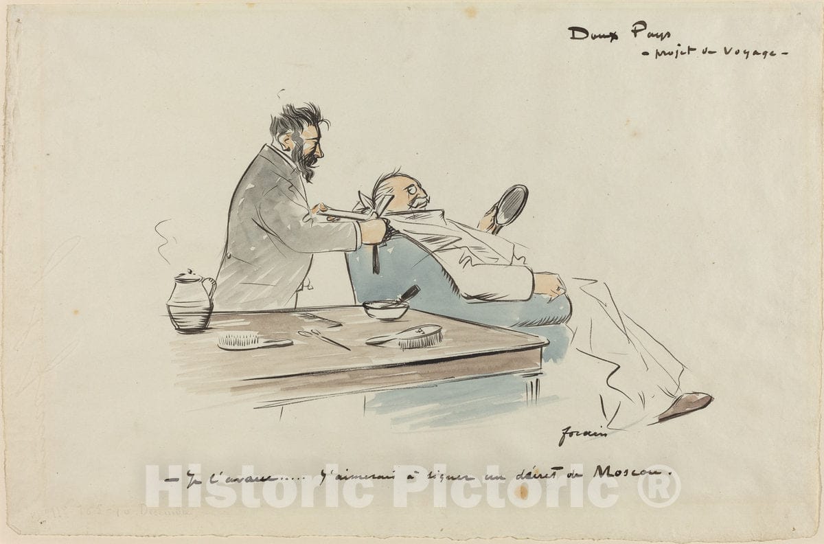 Art Print : Louis Forain, Project de Voyage, c. 1897 - Vintage Wall Art