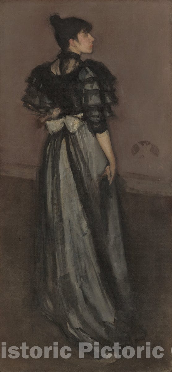 Art Print : James McNeill Whistler, Mother of Pearl and Silver: The Andalusian, 1888(?)-1900 - Vintage Wall Art