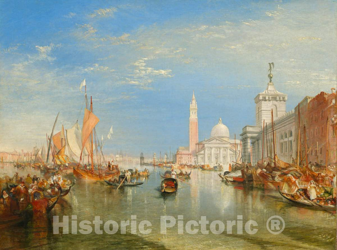 Art Print : Joseph Mallord William Turner, Venice: The Dogana and San Giorgio Maggiore, 1834 - Vintage Wall Art