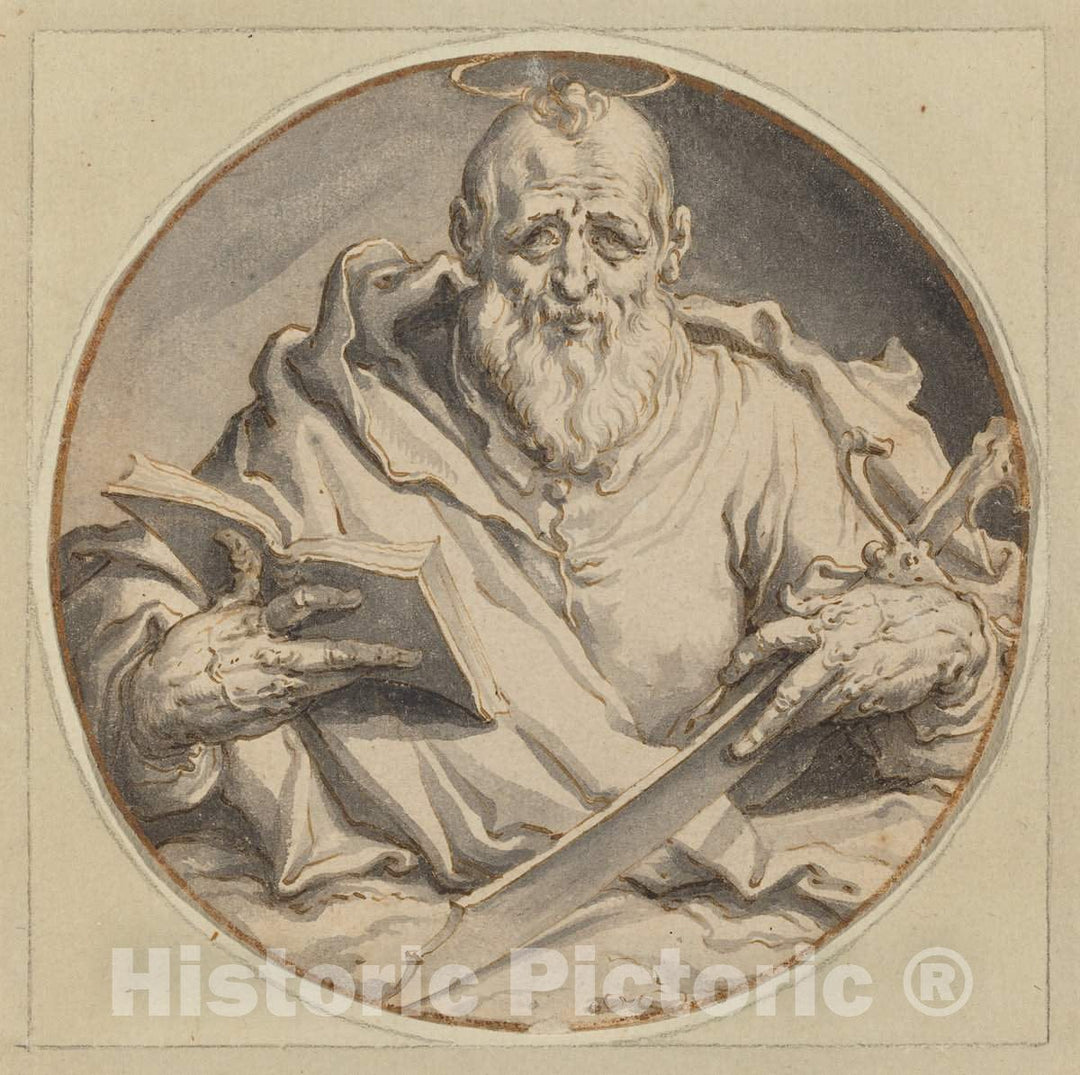 Art Print : Jacques de Gheyn II, Saint Matthew, c.1588 - Vintage Wall Art