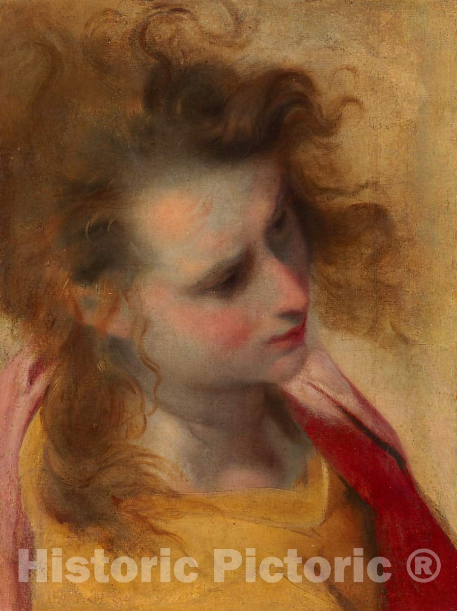 Art Print : Federico Barocci, The Head of Saint John The Evangelist, c. 1580 - Vintage Wall Art