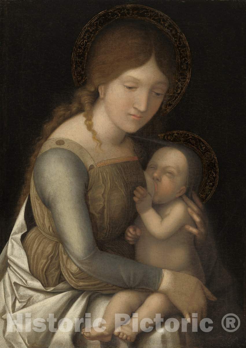 Art Print : Correggio, Madonna and Child, c.1508 - Vintage Wall Art