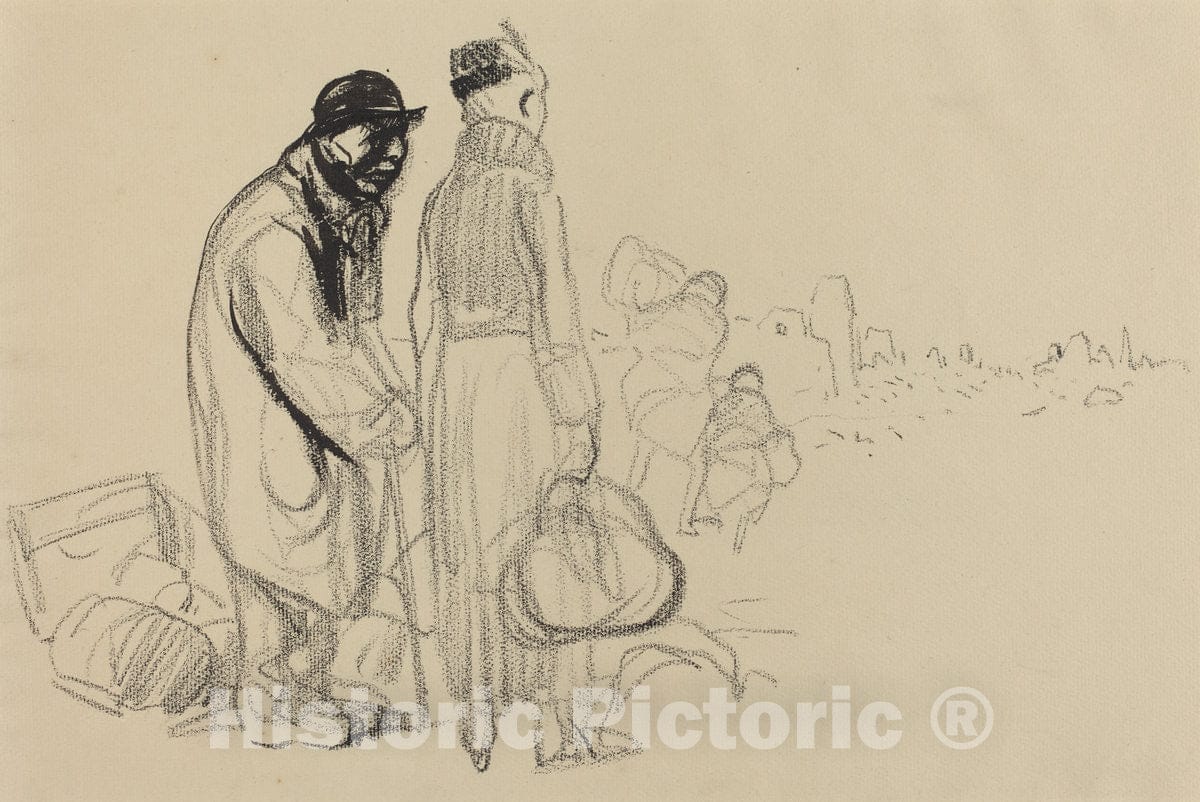 Art Print : Louis Forain, The Return, c.1917 - Vintage Wall Art