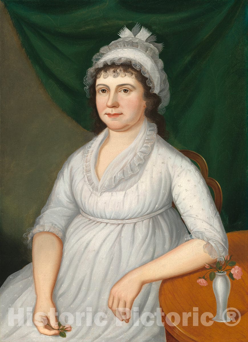 Art Print : Charles Peale Polk, Hannah Lemmon Corcoran (Mrs. Thomas Corcoran), c.1806 - Vintage Wall Art