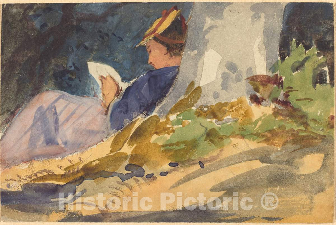 Art Print : John Singer Sargent, Resting, c. 1880-1890 - Vintage Wall Art