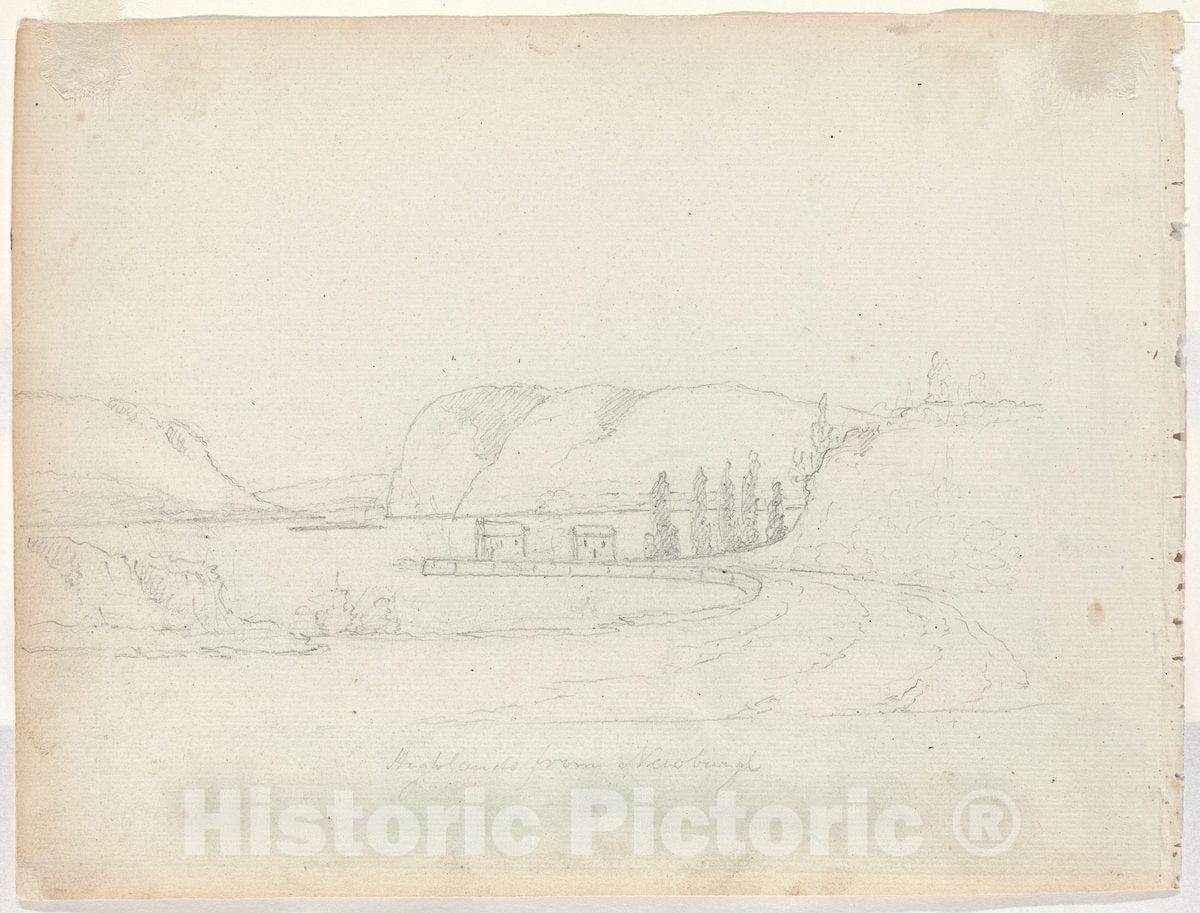 Art Print : Robertson, Highlands from Newburgh [Verso], in or After 1794 - Vintage Wall Art