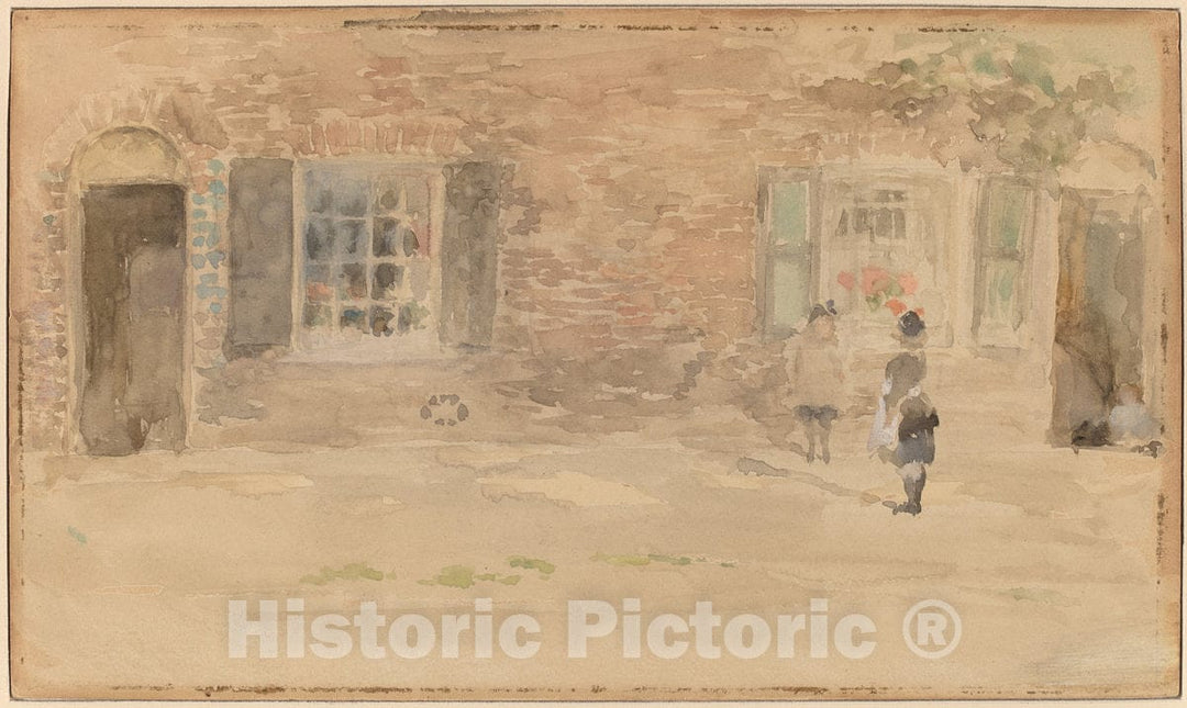 Art Print : James McNeill Whistler, Village Shop, Chelsea, c.1884 - Vintage Wall Art