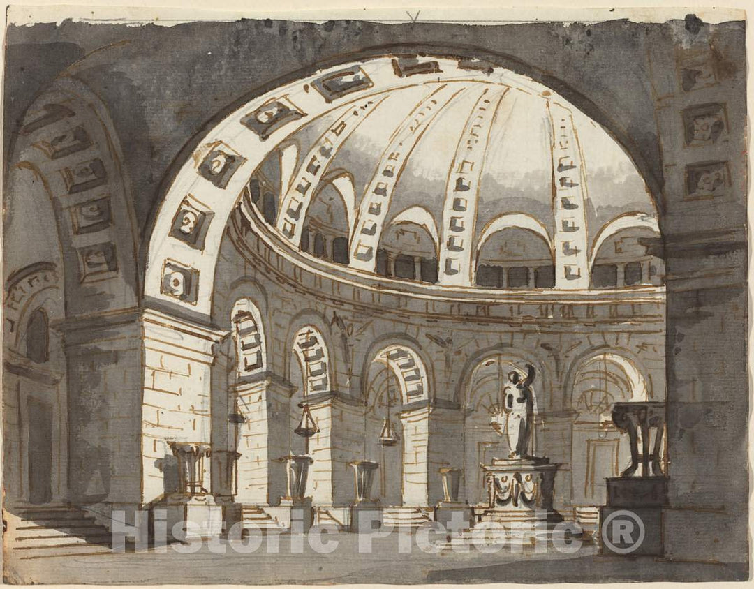 Art Print : Gasparo Galliari, Stage Design - Vintage Wall Art