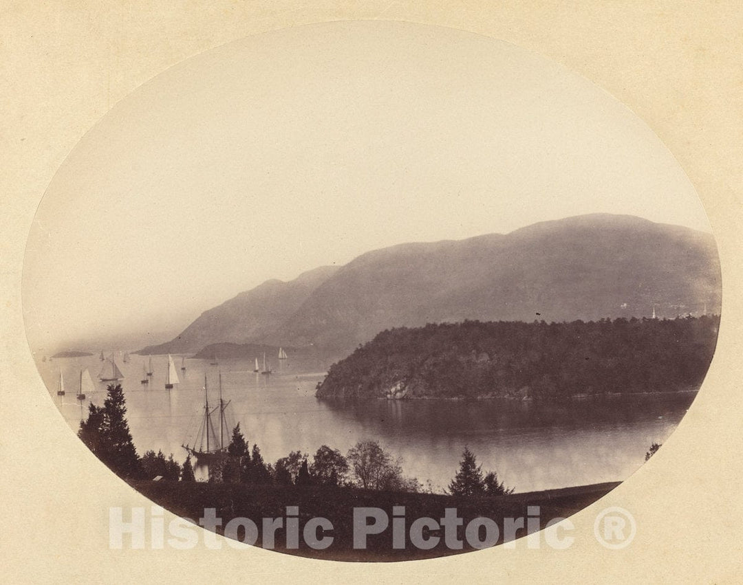 Art Print : George K. Warren, from Trophy Point, West Point, Hudson River, c. 1867-1868 - Vintage Wall Art