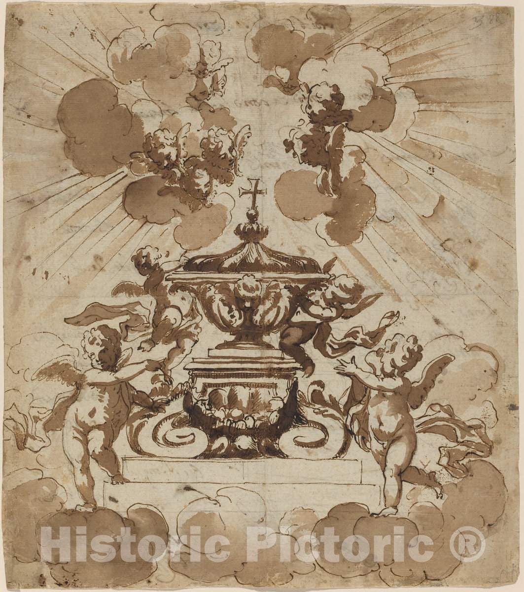 Art Print : Glorification of The Host, c. 1700 - Vintage Wall Art