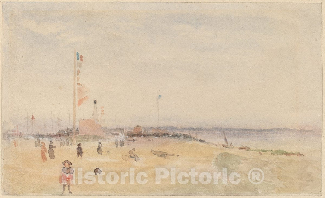 Art Print : James McNeill Whistler, Pourville-sur-Mer - Vintage Wall Art