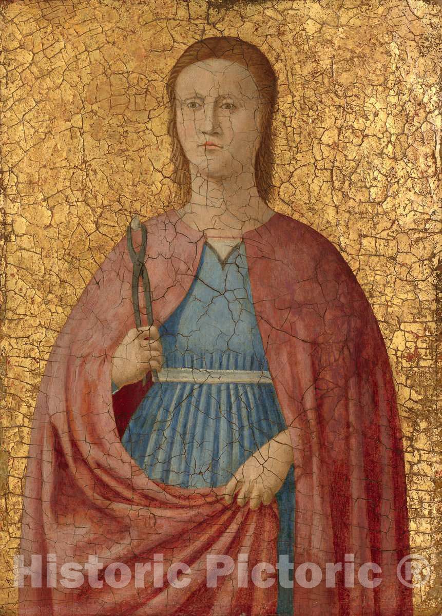 Art Print : Piero Della Francesca, Saint Apollonia, c.1458 - Vintage Wall Art