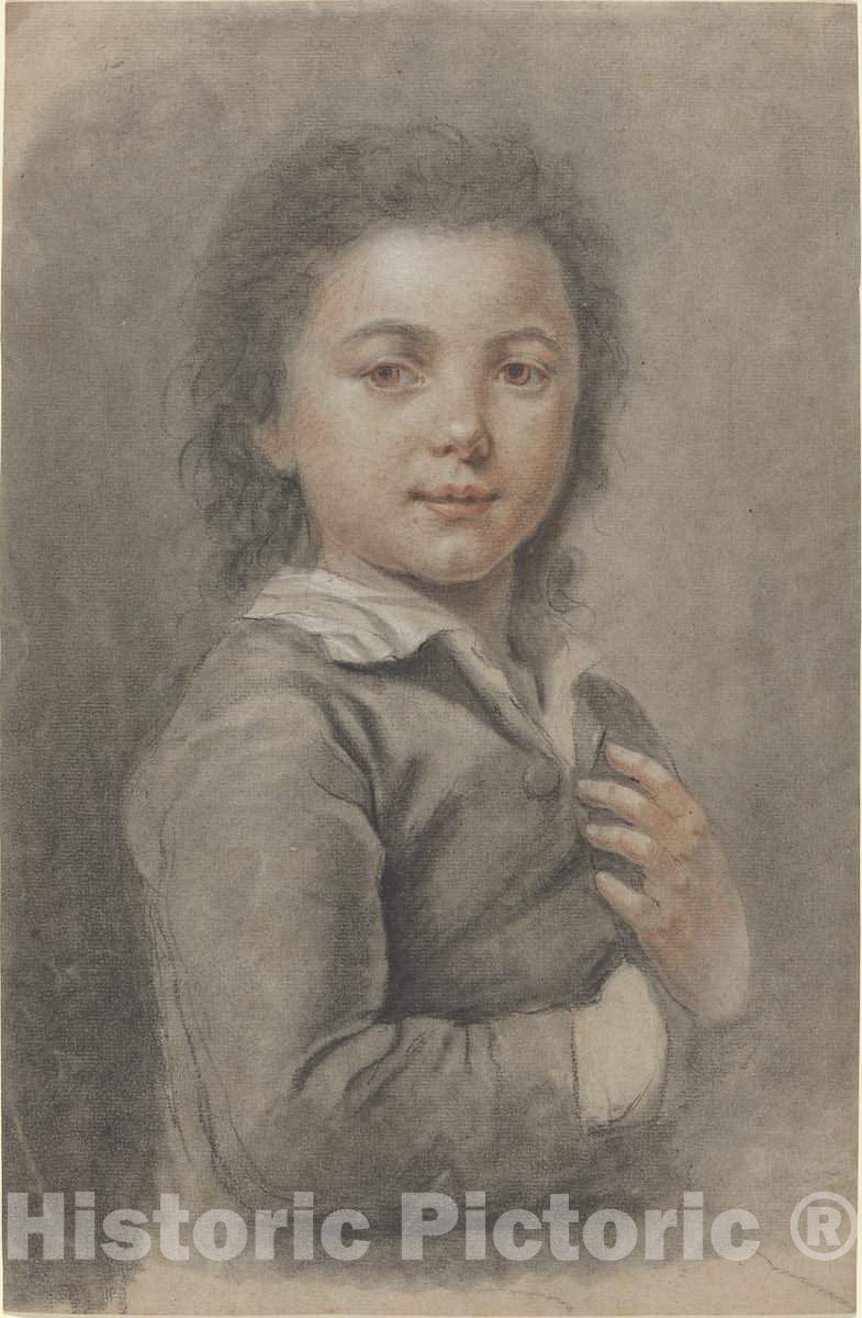 Art Print : Catherine Lusurier, Portrait of a Young Boy - Vintage Wall Art